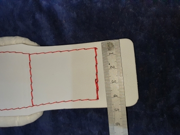 Bassriemen, 8cm - Folk Weiß